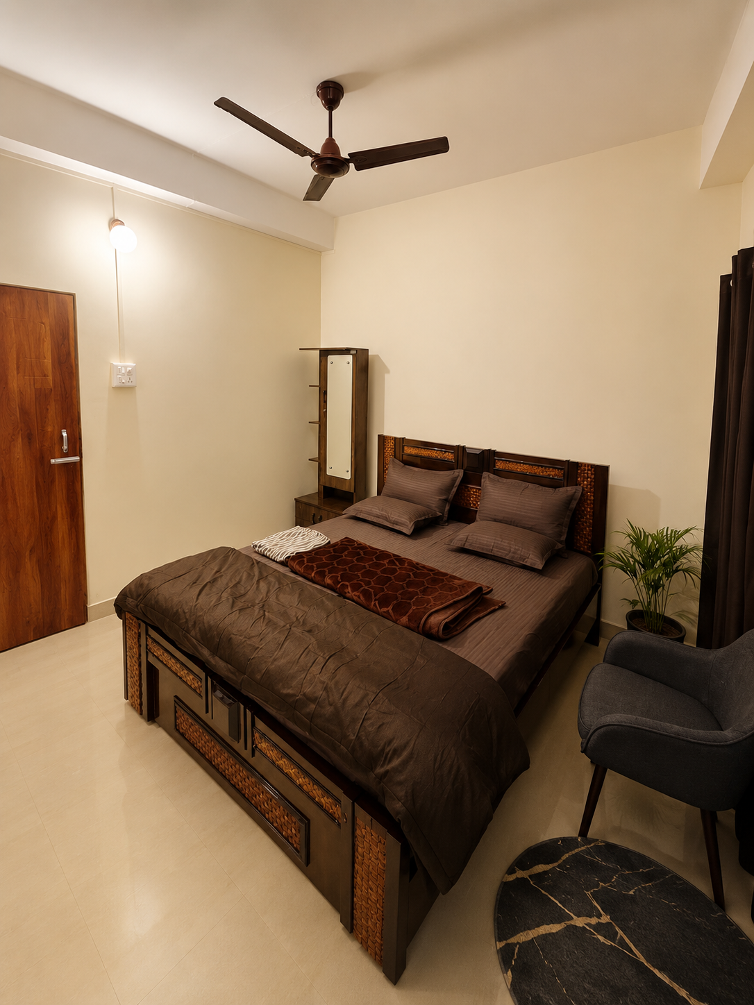 2BHK AC premium unit on 2nd floor at Nahor Homestay